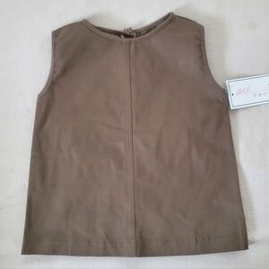 Set Proper NWT Brown Sleeveless Top Kids 7 Girls